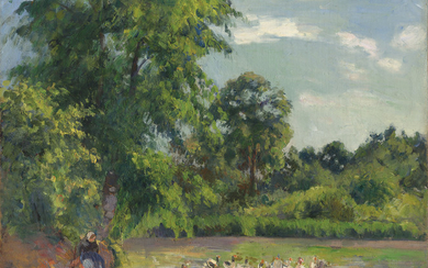 Camille Pissarro (1830-1903), Canards sur l'étang de Montfoucault