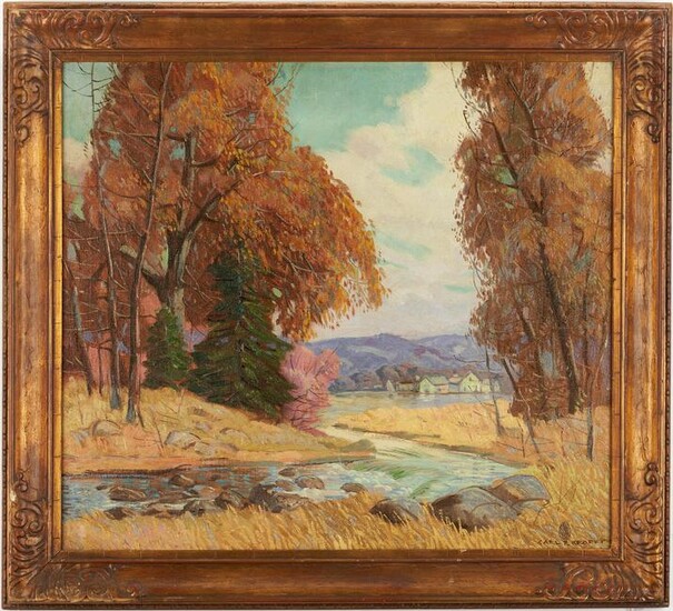 Carl R. Krafft O/C Painting, Autumn Landscape