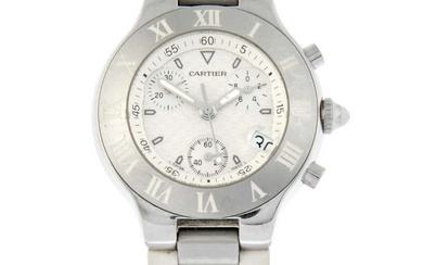 Cartier - a Chronoscaph 21 watch, 38mm.