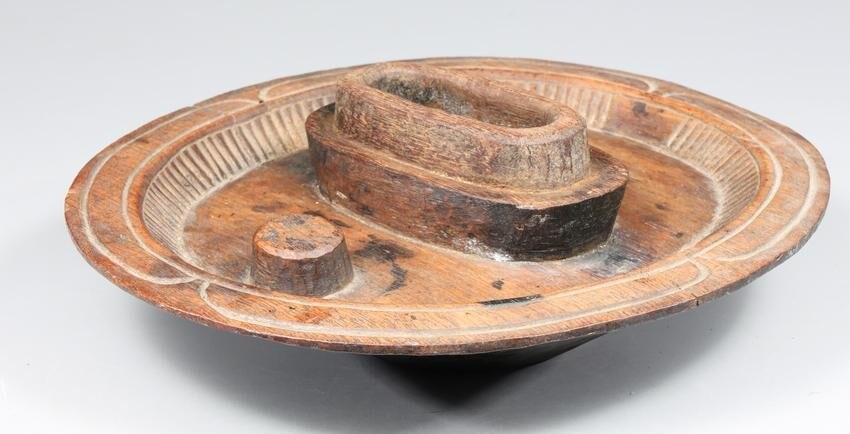 Carved Ethnographic Sorting Bowl