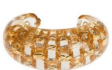 Chanel Lucite & Gold Bracelet