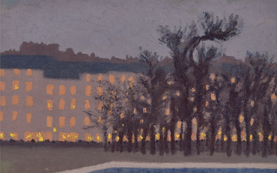Charles LACOSTE 1870 - 1959 Nuit, bassin et lumières, 1904