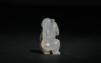 Chinese Agate Carved Boy, 18th Century