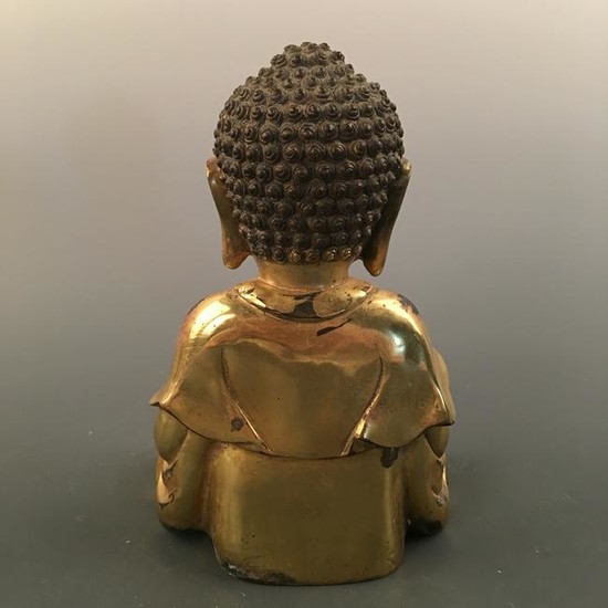 Chinese Gilt Bronze Gautama Buddha Figure