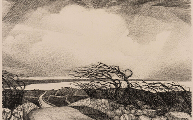 Christopher Richard Wynne Nevinson (1889-1946) Cornish Landscape (Black 45)