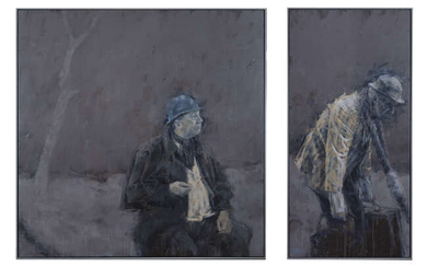 Cian McLoughlin (b.1973) Pozzo and Lucky Diptych, oil...