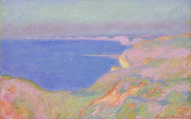 Claude Monet Sur la Falaise près de Dieppe, soleil couchant