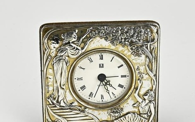 Clock with silver, Art Nouveau style