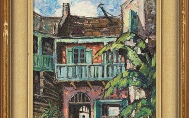 Colette Pope Heldner (American/Louisiana, 1902-1990) , "Old Creole Courtyard (Marchand's Tin Shop)