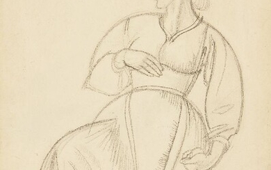 Colin Gill NEAC IS, British 1892-1940 - Annarella, 1914; pencil on paper laid down on card, signed and dated lower right ‘Gill 1914’, 50.8 x 37.1 cm Provenance: with Abbott & Holder, London; private collection