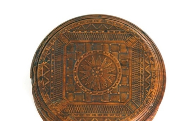Continental finely-carved burl box