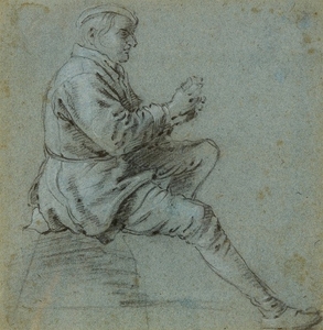 Cornelis Bega, circle of, Seated Man facing Right