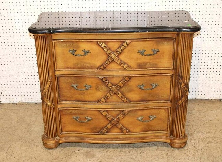 Cultured marble top 3 drawer decorator chest
