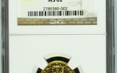 Czechoslovakia 1924 Gold 1 Ducat without serial numbers NGC MS 62