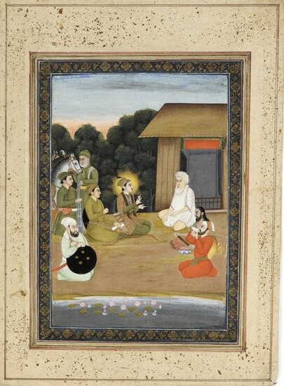 DARA SHIKOH VISITING A HERMIT, MUGHAL INDIA, CIRCA 1790