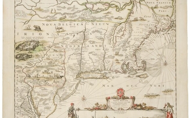 Danckerts, Justus | A fine example of an important map of the Eastern Seaboard