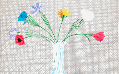 David Hockney, Coloured Flowers Made of Paper and Ink (S.A.C. 119, M.C.A.T. 113)