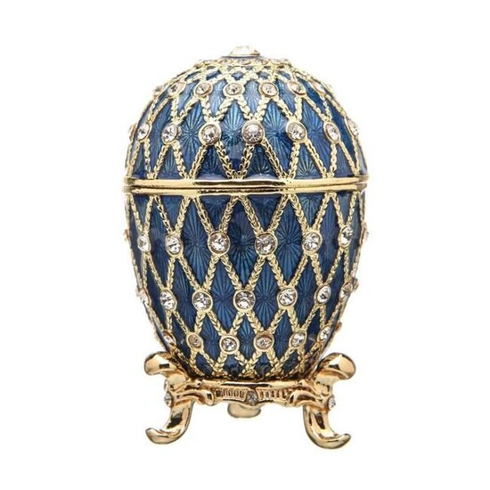 Decorative Faberge Egg blue