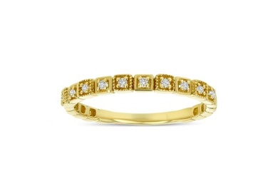 Diamond 1/12ctw Stackable Ring Set In 14k Yellow Gold