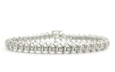 Diamond S-Link Tennis Bracelet