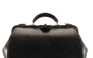 Doctor's Leather Travel Medical Bag, Early 20th Century