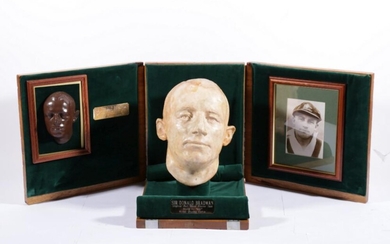Don Bradman Lifemask 1930. The original lifemask of the Don as produced by Thelma Dahle on Bradman's return from his record-breaking...