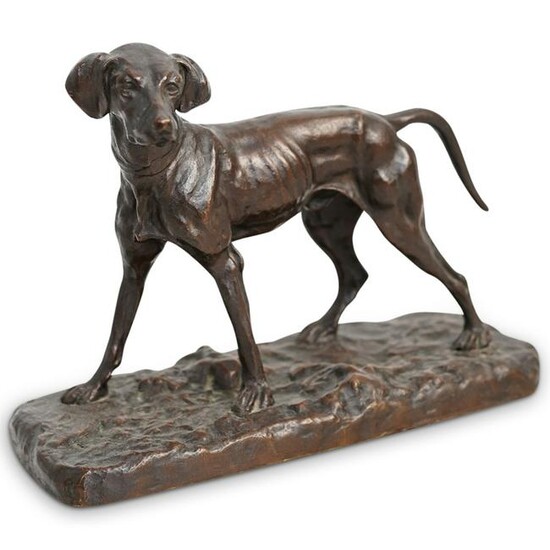 E. Fremiet (French, b. 1824-1910) Bronze Dog Sculpture