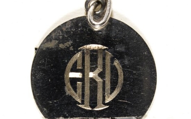EDWARD V. RICKENBACKER''S MONOGRAM WATCH FOB, CARRIED WHILE ON A LIFE RAFT FOR 21 DAYS