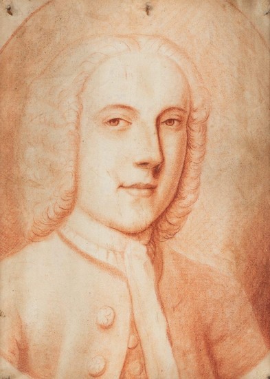 ENGLISH SCHOOL (18th CENTURY) PORTRAIT OF A GENTLEMAN IN A F...