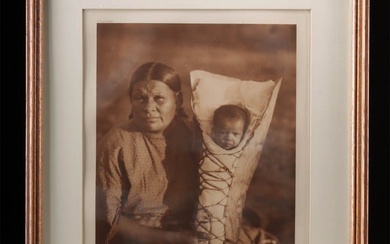 Edward Curtis Photogravure "Comanche Mother" (1927)