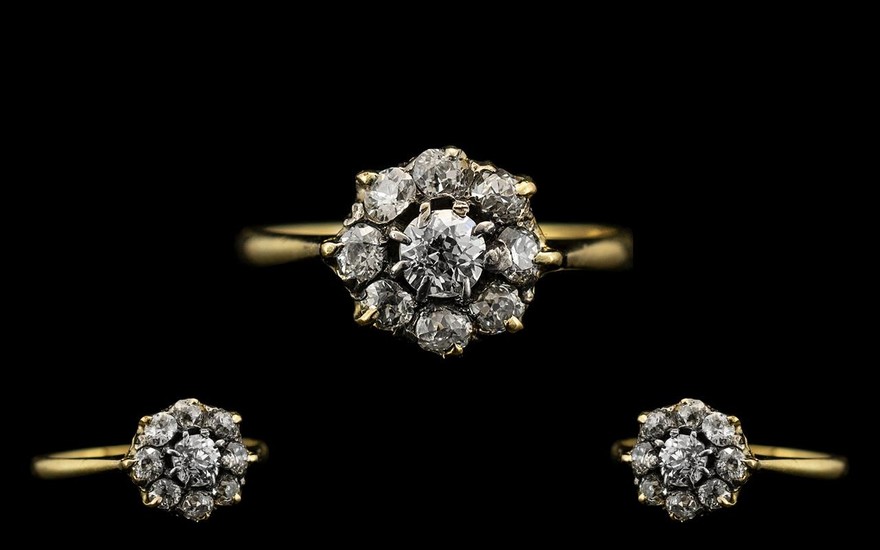 Edwardian Period - Excellent Quality Diamond Set Cluster Rin...