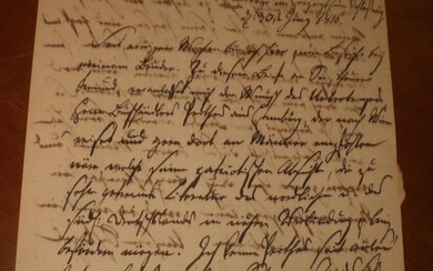 Eigenhändiger Brief mit Unterschrift an Christian Schlosser