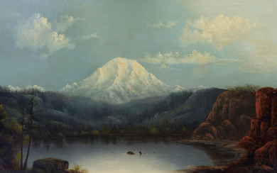 Eliza Barchus (1857-1959) Mt. Hood 30 1/4 x 50 1/4...