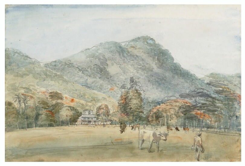 English School, 1849, St Ann's from the Savannah, Trinidad; and The Governor's Residence, St Ann's, Trinidad
