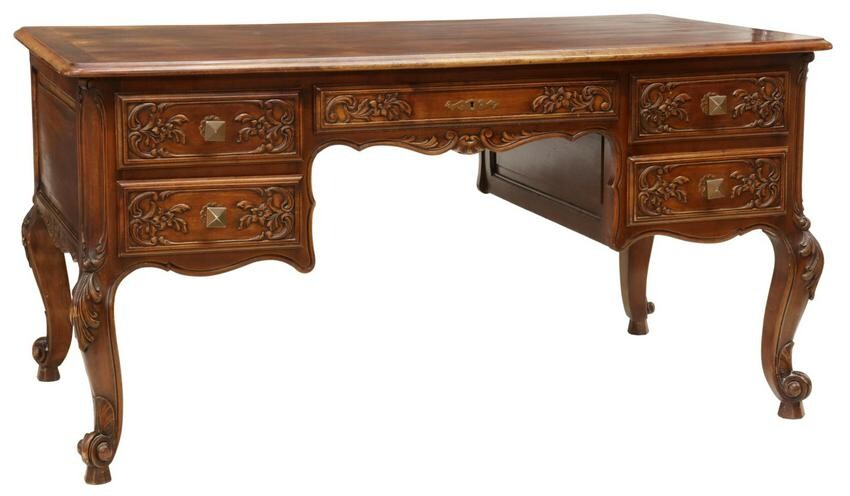 FRENCH LOUIS XV STYLE FRUITWOOD WRITING DESK
