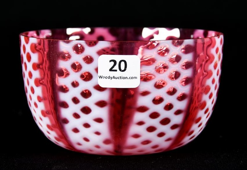 Finger Bowl, Consolidated Art Glass, Cranberry Opal
