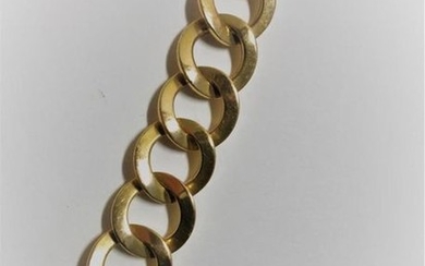 Flexible gold braCELET (750 with flat ring mesh....