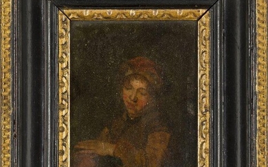Follower of Samuel Dirksz van Hoogstraten, Dutch 1627-1678- Portrait of...