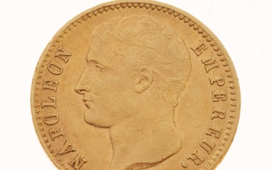 French Napoleon I gold 20 francs coin, 1805
