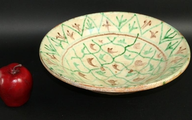 French Provincial glazed terra cotta tian bowl