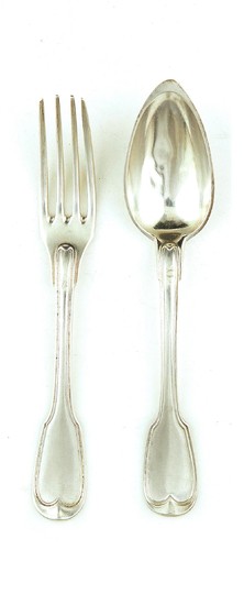 French silver flatware group (32pcs)