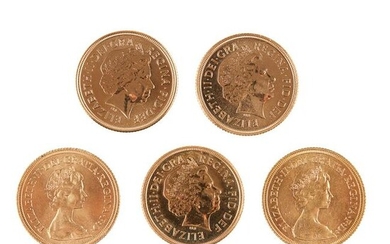 G.B - Five proof sovereigns