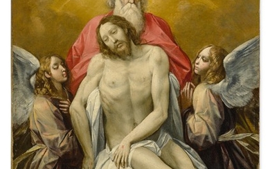GIUSEPPE CESARI, CALLED CAVALIERE D'ARPINO | THE DEAD CHRIST SUPPORTED BY GOD THE FATHER AND TWO ANGELS