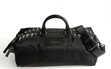 GIVENCHY shoulder bag in nylon and black leather