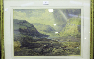 G.V. Ames - 'My Heart's in the Highlands', watercolour, signed and dated 1876 recto