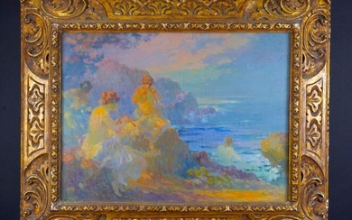 Gabriel GRIFFON (1866-1938) Paysage antique Huile sur toile Signée en bas droite 60 x 90...