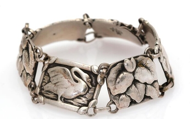 SOLD. Georg Jensen: A bracelet of sterling silver. Design no. 42. W. 20 mm. L. 19.5 cm. Georg Jensen 1930-1944. – Bruun Rasmussen Auctioneers of Fine Art
