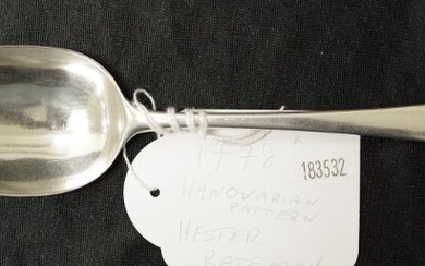 George III Hester Bateman sterling spoon London 1778, maker...
