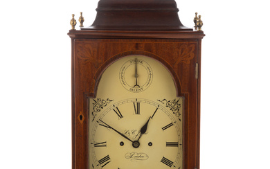 George III Inlaid Mahogany Mantel Clock