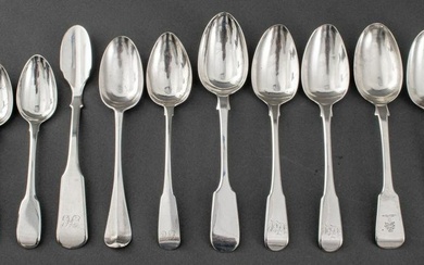 George III Sterling Silver Table Spoons, 8